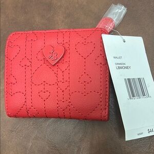 Betsey Johnson  Red Heart-Patterned Wallet. NWT